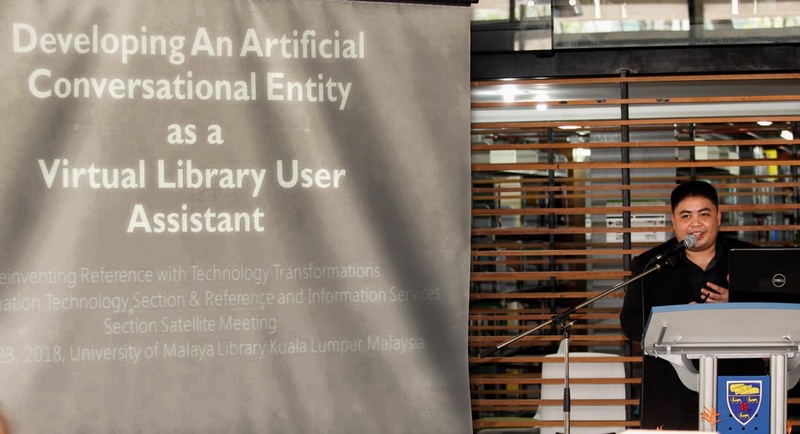 item thumbnail for IFLA 2018 "Developing an Artificial Conversational Entity as a Virtual Library User Assistant"